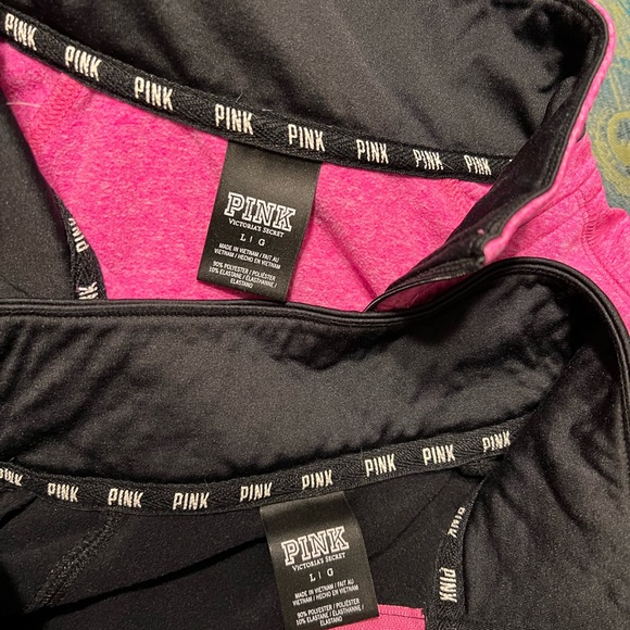 TWO Victoria’s Secret PINK Pullover Jacket 3/4 zip Size Large - Picture 11 of 11